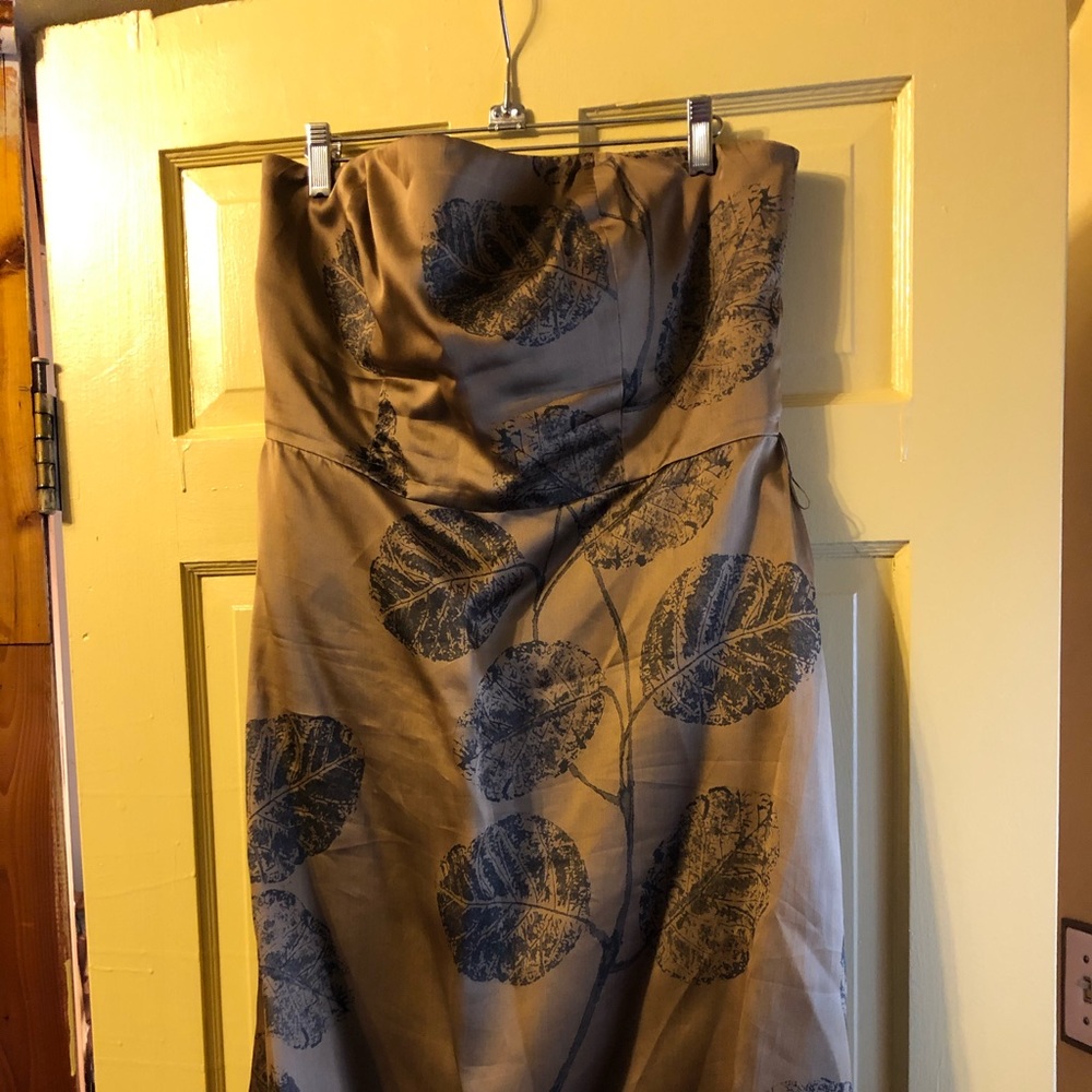 Strapless silk dress